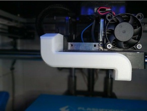 flashforge sonhador direito extrusora duto de refrigeração 3d a impressora partes 5015 do ventilador 3d print model - Mito3D