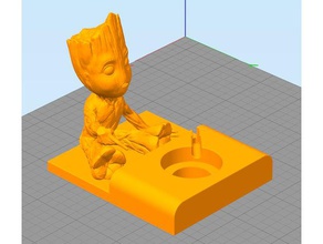 baby groot apple watch base gadget caricabatterie in carica dock stand babygroot marvel 3d print model - Mito3D