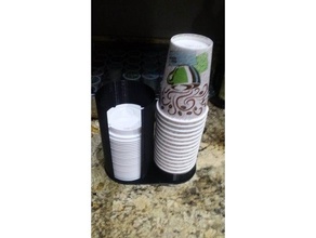 dixie tazza di caffè coperchio titolare cucina pranzo organizzatore 3d print model - Mito3D