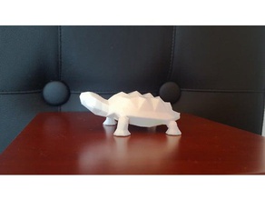 düşük poli kaplumbağa heykeller hayvan sanat dekorasyon lowpoly sürüngen 3d print model - Mito3D