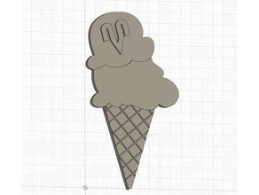 nickvsart icecream Charme Zeichen logos 3d print model - Mito3D
