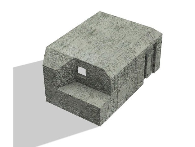 172 casamata tipo flankeerende beton kazemat holandés bunker de los edificios estructuras la 2 ª guerra mundial ww2 tanque 3D print model - Mito3D