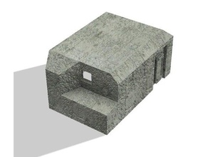 172 casemate de type flankeerende beton kazemat hollandais bunker des bâtiments les structures ww2 réservoir 3d print model - Mito3D