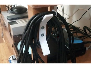 alambre wraphookcleat tornillo de montaje organización el cable gestión cables para enrollar 3d print model - Mito3D