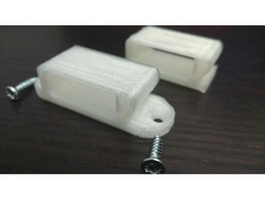 underside clip organization hook screw mount 3d print model - Mito3D