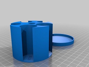 parametric round coins holder containers 3d print model - Mito3D