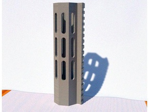 m-lok rail airsoft gun 3d printing handguard mlok 3d print model - Mito3D