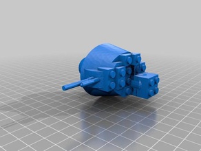 lego tanque char 2c de la torreta principal otros 3d print model - Mito3D