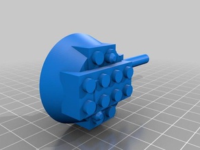 lego tank turret grosstraktor other 3d print model - Mito3D