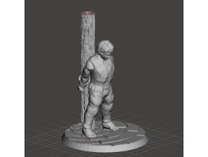 prisoner tied post games 3d print model - Mito3D