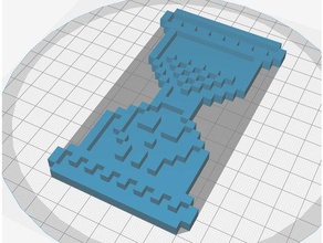 8-bit ampulheta do crânio arte 3d print model - Mito3D