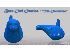 barn owl ocarina music 12-hole instrument musical 3d print model - Mito3D