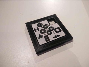 slide puzzle 3x3 Rätsel makersmuse drucken Ort 3d print model - Mito3D