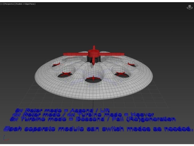 rotor turbine mode art 3D print model - Mito3D