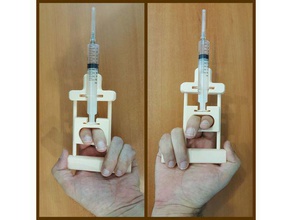 fine needle aspiration biopsy gun hand tools fna radiology syringe holder fine-needle intervention openscad ultrasound tech 3d print model - Mito3D