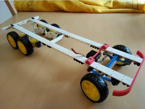 monka 6x4 robot chassis robotics rc car 3d print model - Mito3D