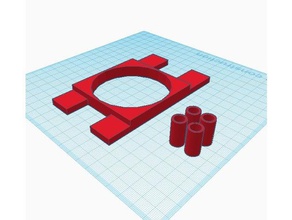 apoyo ventilateur 8cm pine64 accesorios caso raspberry pi simple superficie 3d print model - Mito3D