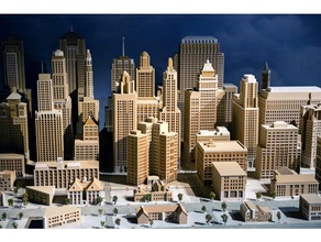 şehir projesi binalar yapılar 3d harita yazıcı baskı mimar mimari model mimarlık yapı taşları mühendislik engineeringproject modern tasarım gökdelen new york city gökdelenler 3d print model - Mito3D