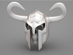 battle helmet sculptures skull 3d print model - Mito3D