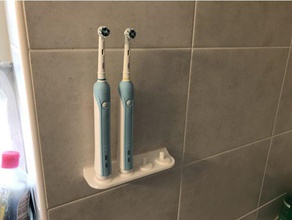 maison bricolage oral-b étagère 4 brosse à dents la salle de bains électrique 3d print model - Mito3D