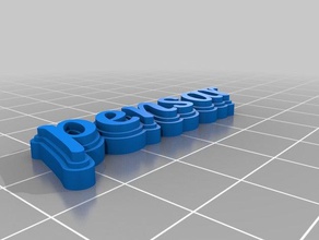 pensar de calabacín llaveros personalizado 3d print model - Mito3D