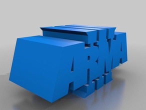 arma 3 logo 3d baskı 3d print model - Mito3D