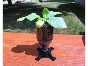 soda bottle seed starter planter base outdoor garden 3d printing seedlings seeds stand 3d print model - Mito3D