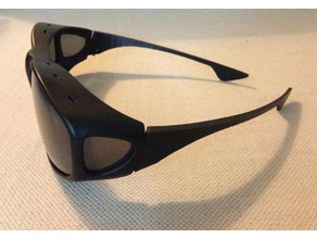 fit-over occhiali da sole tempio di ricambio parti 3d print model - Mito3D