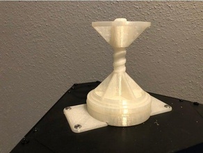 threaded top piece mp delta mini mount filament spool 3d printer parts 3d print model - Mito3D