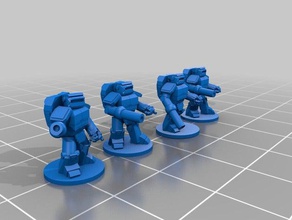 innersphere armadura de batalha modelos battletech infantaria 3d print model - Mito3D
