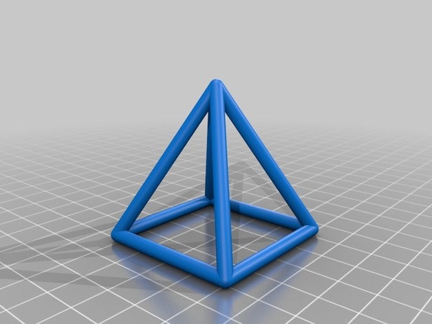 meine angepasste parametrische hohle Gitter-Pyramide 3d drucken tests 3D print model - Mito3D