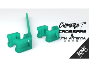 chimera 7 crossfire vtx antenna mount blink edition rc vehicles fpv racer racing tbs 3d print model - Mito3D