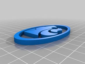 kansas state ksu logo oval 3d printing 3d print model - Mito3D