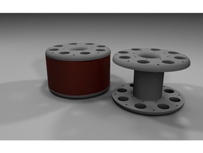 electroimán bobina de 40od 20w 16id 10 mm agujero interior la ingeniería bobinas eléctrica electrónica magnético ciencia 3d print model - Mito3D