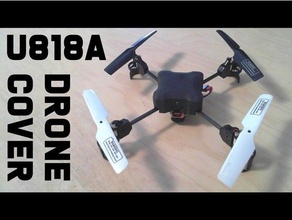 compact drone cover u818a rc vehicles canopy drones racing fpv quad quadcopter frame udi 3d print model - Mito3D