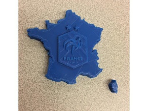 fff logo map france signs logos 2018 football french soccer world cup 3d print model - Mito3D