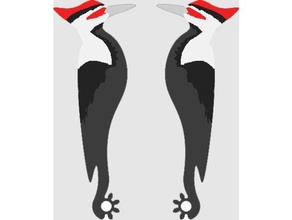 complaint button woodpecker artwork 2d automata bird graphics 3d print model - Mito3D
