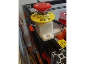 emergency stop mount 3030 3d printer parts extrusion button panic 3d print model - Mito3D