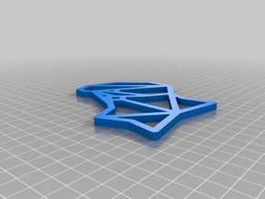 mon personnalisés origami mignon renard 2d l'art 3d print model - Mito3D