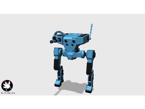 iki ayaklı izci robot model robotlar mitralyöz askeri scifi 3d print model - Mito3D