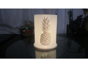 pineapple lithophane lamp household decoration diy fruit functional indoor light lampshade led lighting pine apple practical 3d print model - Mito3D