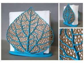 napkin holder leaf kitchen dining 3d print model - Mito3D