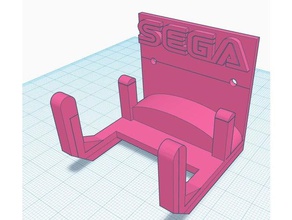 sega controller holder video games mount wall 3d print model - Mito3D