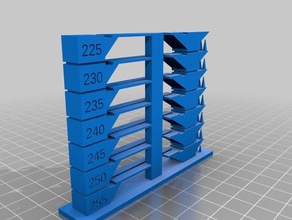 temperature tower abs 225 255 degree 3d printing tests customized 3d print model - Mito3D