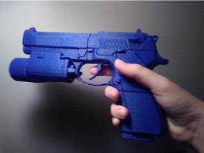kf2 9mm tabanca tac-ışık 3d baskı beretta killing floor 2 3d print model - Mito3D
