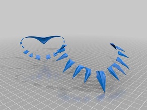 black panther necklace 3d printing 3d print model - Mito3D