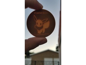 eevee pokemon aller de la journée communautaire pièce monnaie les pièces badges eeveelution 3d print model - Mito3D