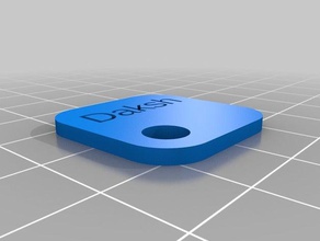square key-chain daksh 3d printing tests customized 3d print model - Mito3D