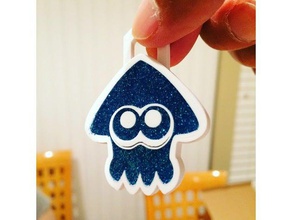splatoon calamari giocattolo gioco accessori badge keychain nintendo 3d print model - Mito3D