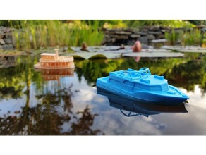 chris motor cruiser easy print 3d printing bath bathtub benchy boat cruser float floating gift model ocean sea simple toy yacht 3d print model - Mito3D